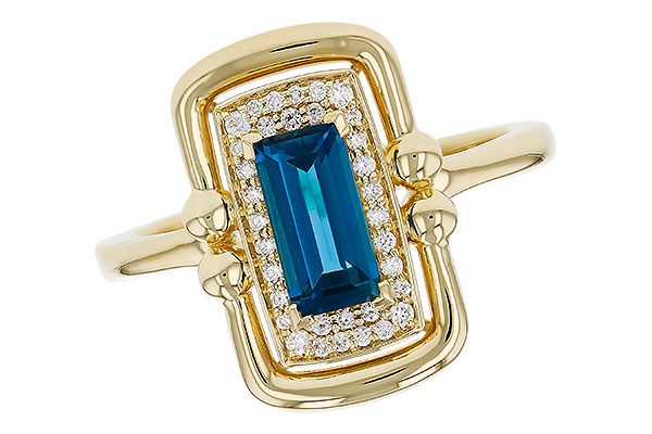 K330-55406: LDS RG .84 LONDON BLUE TOPAZ .96 TGW (8x4MM LBT)