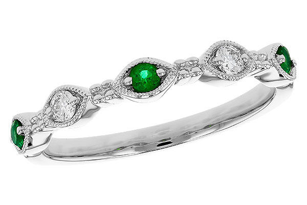 K330-55442: LDS WED RG .10 TW EMERALD .19 TGW