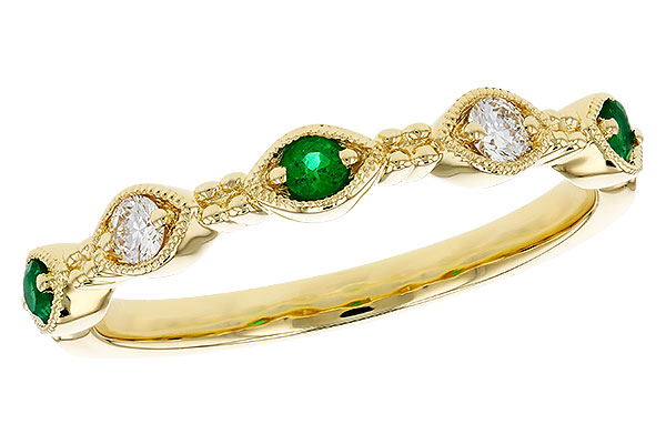 K330-55442: LDS WED RG .10 TW EMERALD .19 TGW