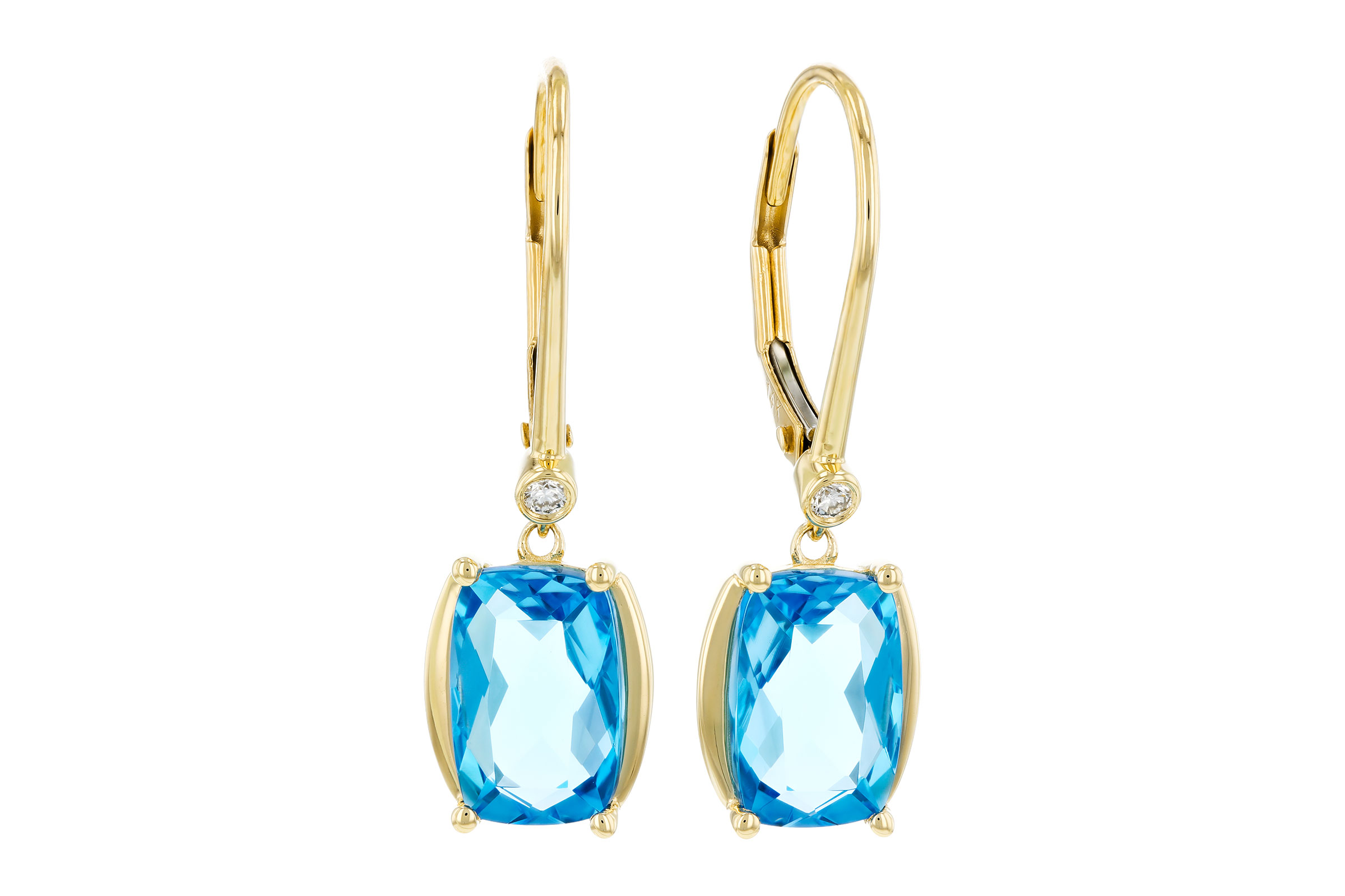 K330-57206: EARRINGS 3.82 TW BLUE TOPAZ 3.85 TGW (9x6MM BT)