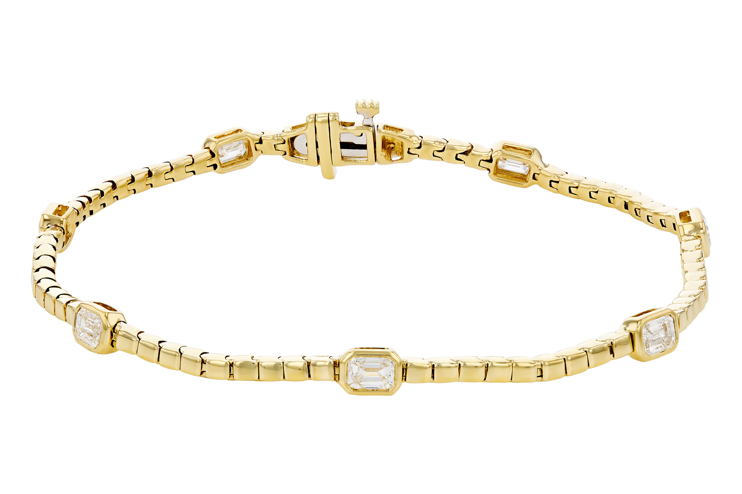 K330-57242: BRACELET 1.32 TW EMERALD CUT DIA (7")