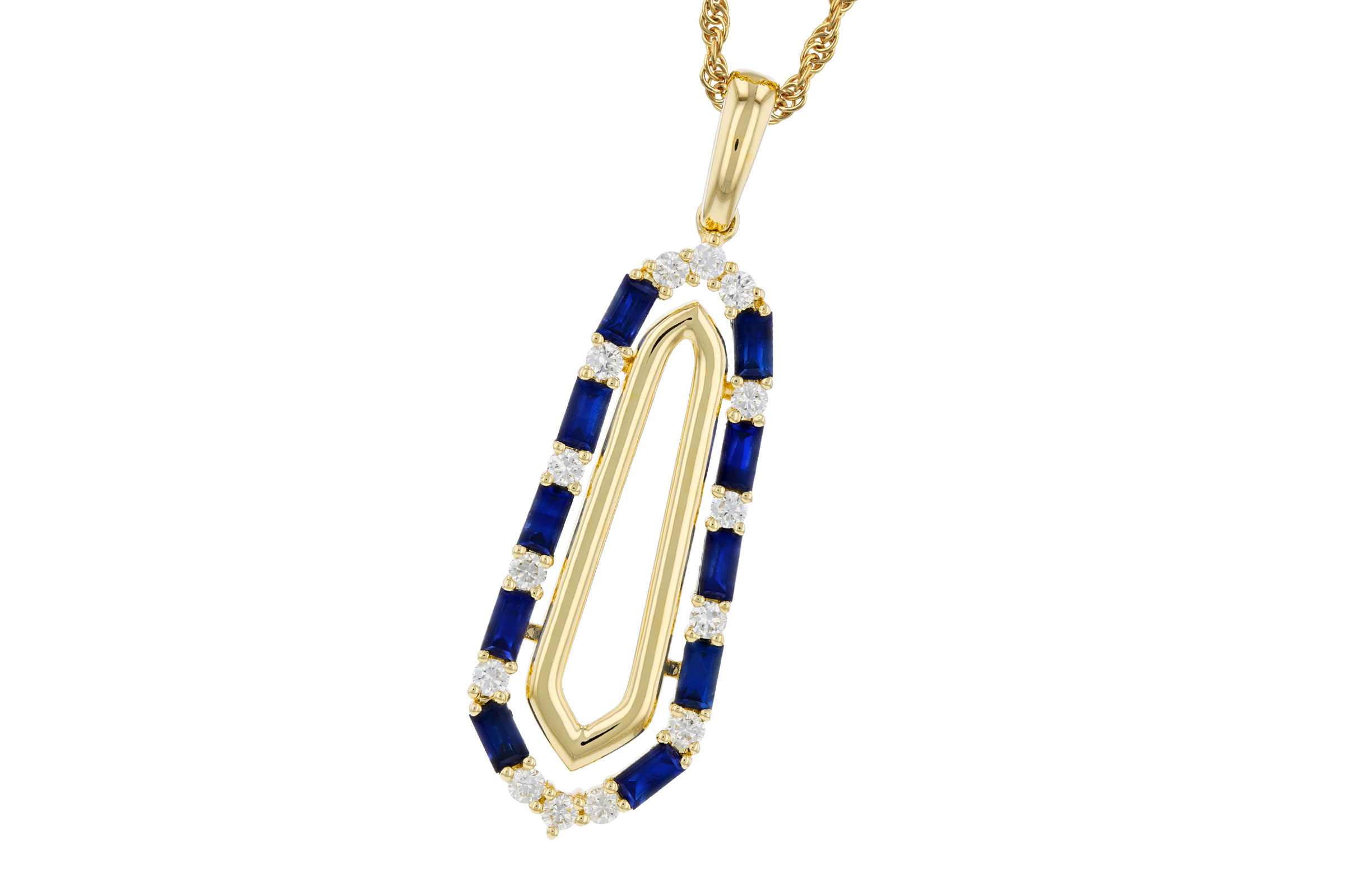 K330-58142: NECKLACE .74 TW SAPPHIRE .94 TGW