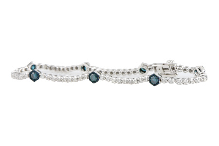 L243-29051: BRACELET .93 BLUE DIAS 1.62 TW