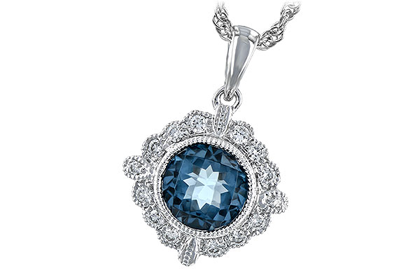 L244-21779: NECK .98 BLUE TOPAZ 1.10 TGW