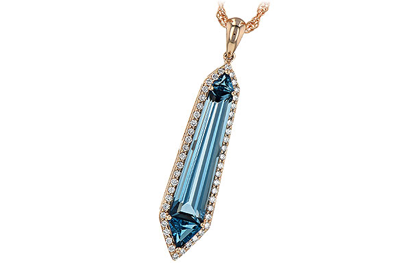 L245-09970: NECK 3.47 LONDON BLUE TOPAZ 3.70 TGW