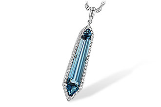 L245-09970: NECK 3.47 LONDON BLUE TOPAZ 3.70 TGW