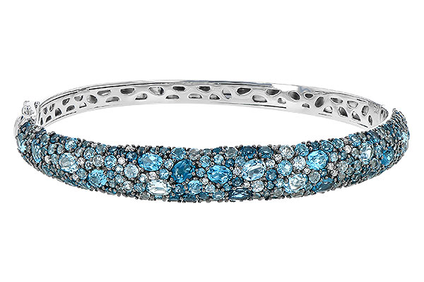 L245-12697: BANGLE 7.60 BLUE TOPAZ 7.85 TGW