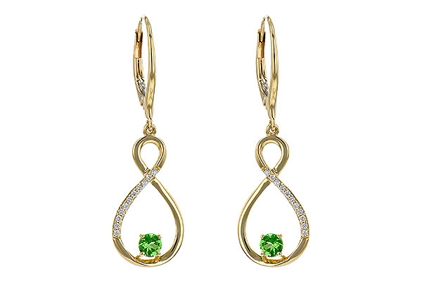 L327-82642: EARR .32 GREEN GARNET .40 TGW