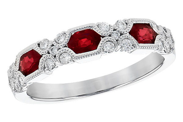 L327-86288: LDS WED RG .74 RUBY 1.00 TGW (4x3MM RUBY)