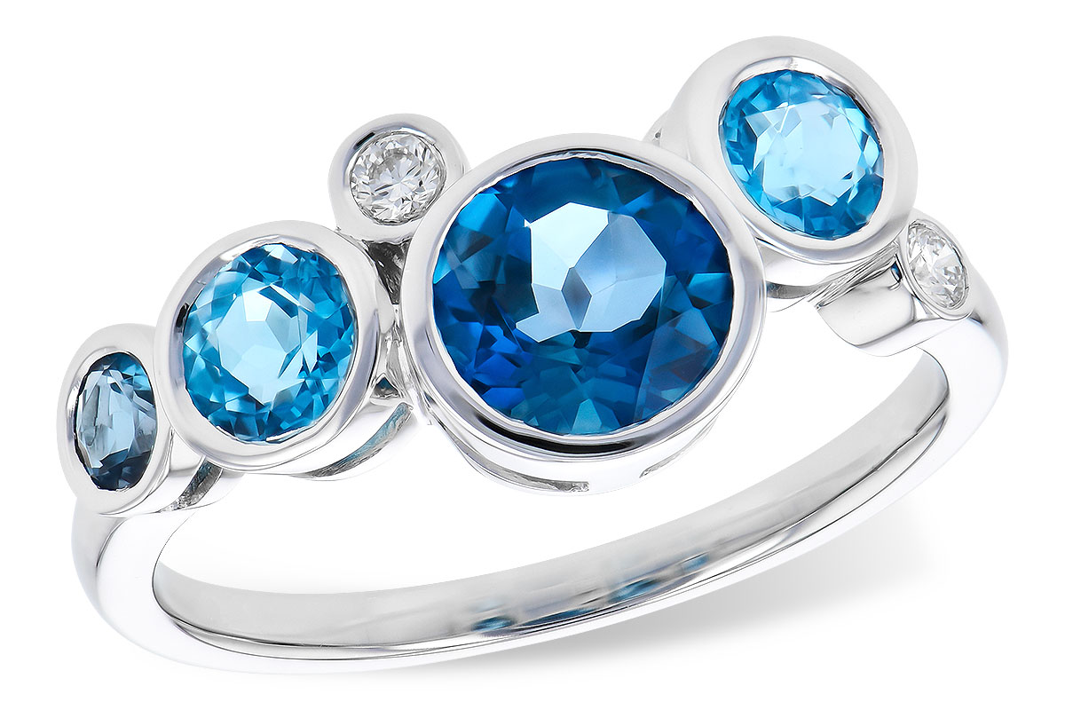 L327-89070: LDS RG 1.40 TW BLUE TOPAZ 1.45 TGW