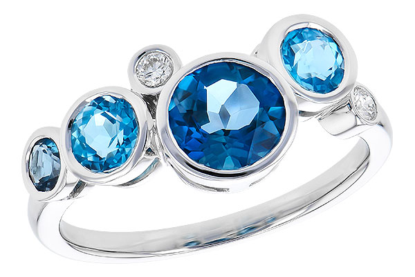 L327-89070: LDS RG 1.40 TW BLUE TOPAZ 1.45 TGW