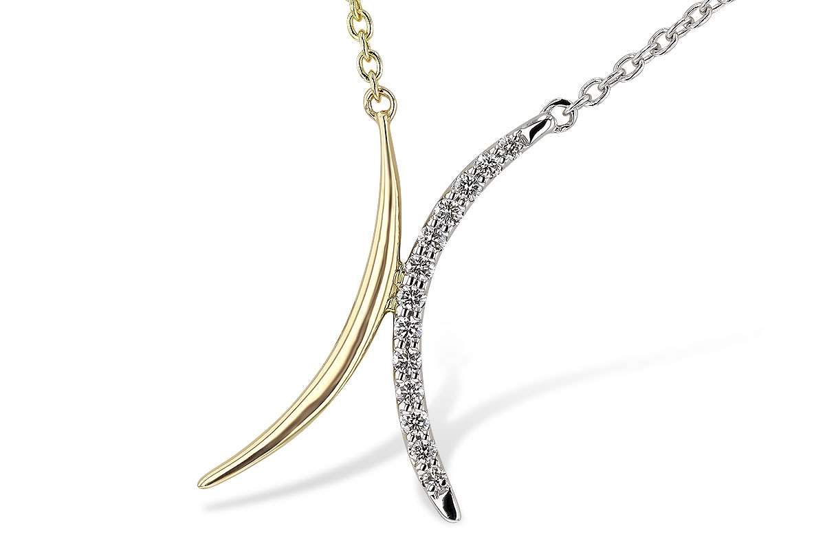 L329-64488: NECKLACE .14 TW (18")