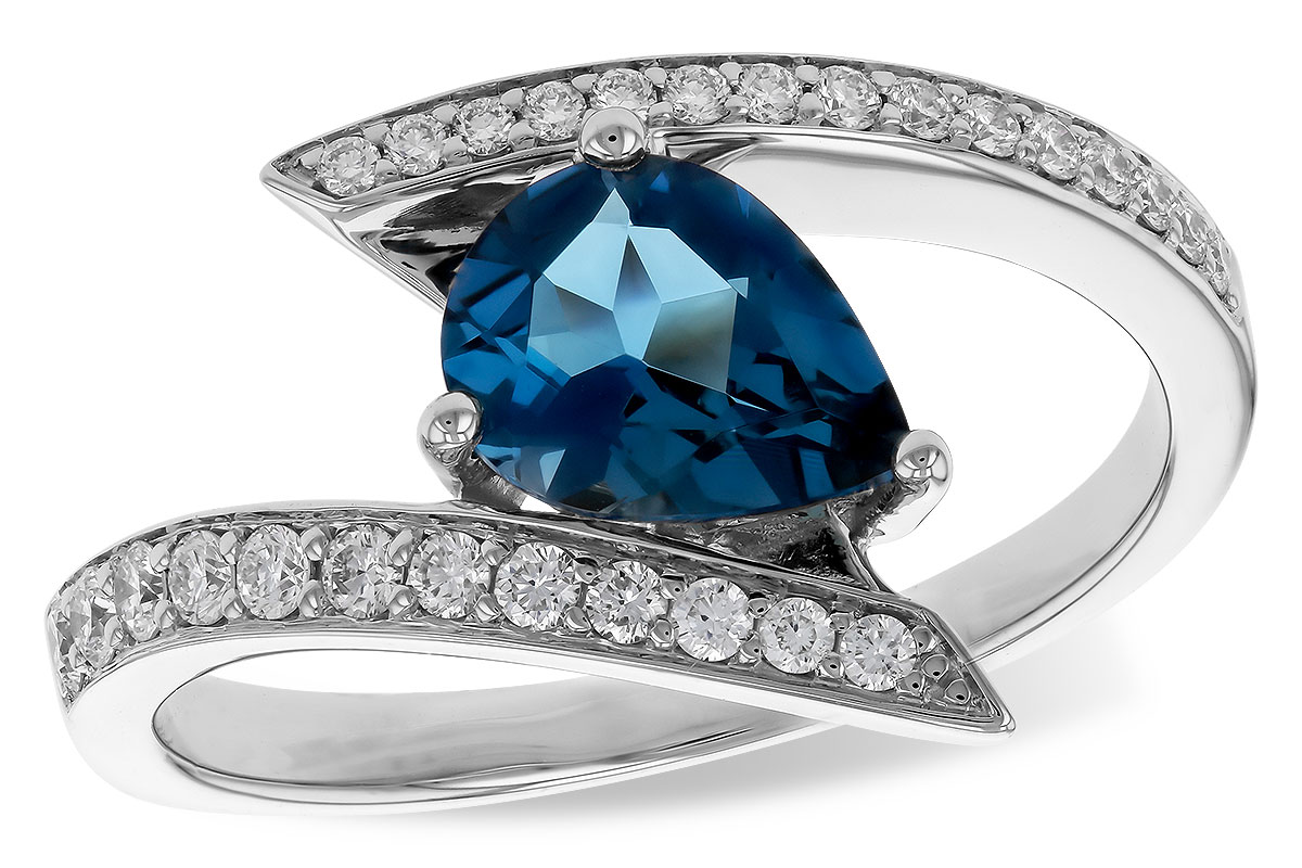 L329-65397: LDS RG 1.04 LONDON BLUE TOPAZ 1.28 TGW (8x6MM)