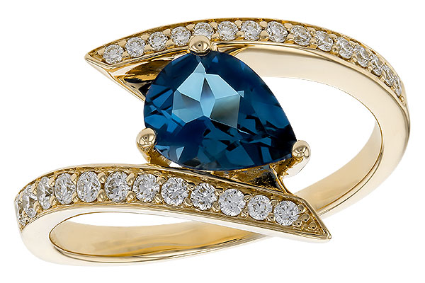 L329-65397: LDS RG 1.04 LONDON BLUE TOPAZ 1.28 TGW (8x6MM)