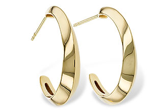 L329-66315: GOLD EARRINGS (25MM)