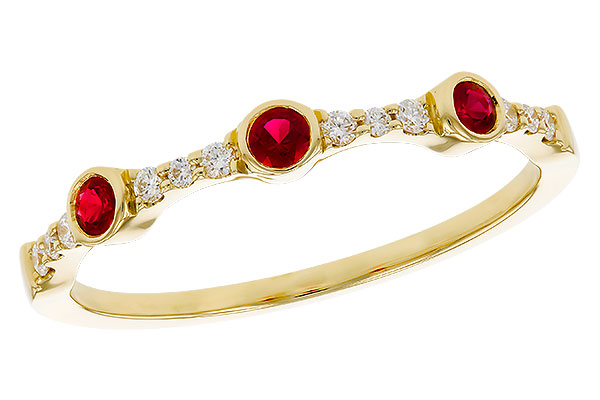 L329-67233: LDS WED RG .15 RUBY .24 TGW