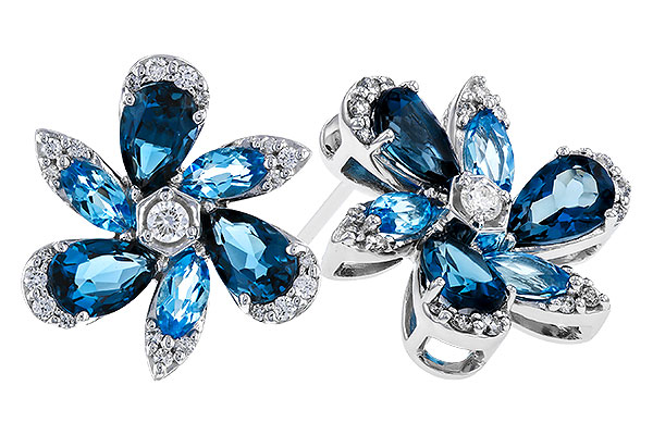 L329-68115: EARRINGS 3.37 BLUE TOPAZ 3.64 TGW