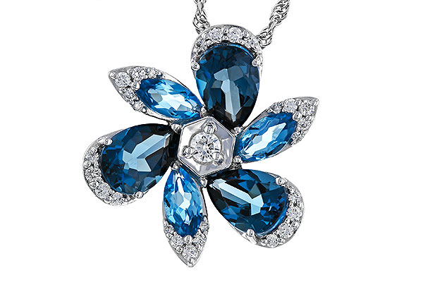 L329-68124: NECKLACE 3.03 BLUE TOPAZ 3.22 TGW