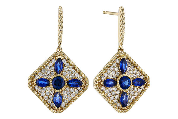 L329-69024: EARRINGS 1.03 TW SAPPHIRE 1.46 TGW