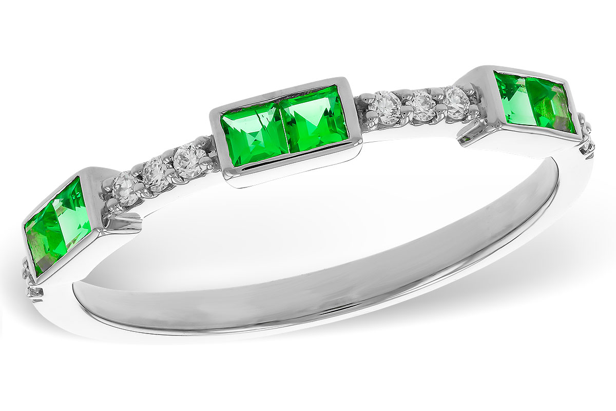 L329-69070: LDS WED RG .23 TW EMERALD .30 TGW