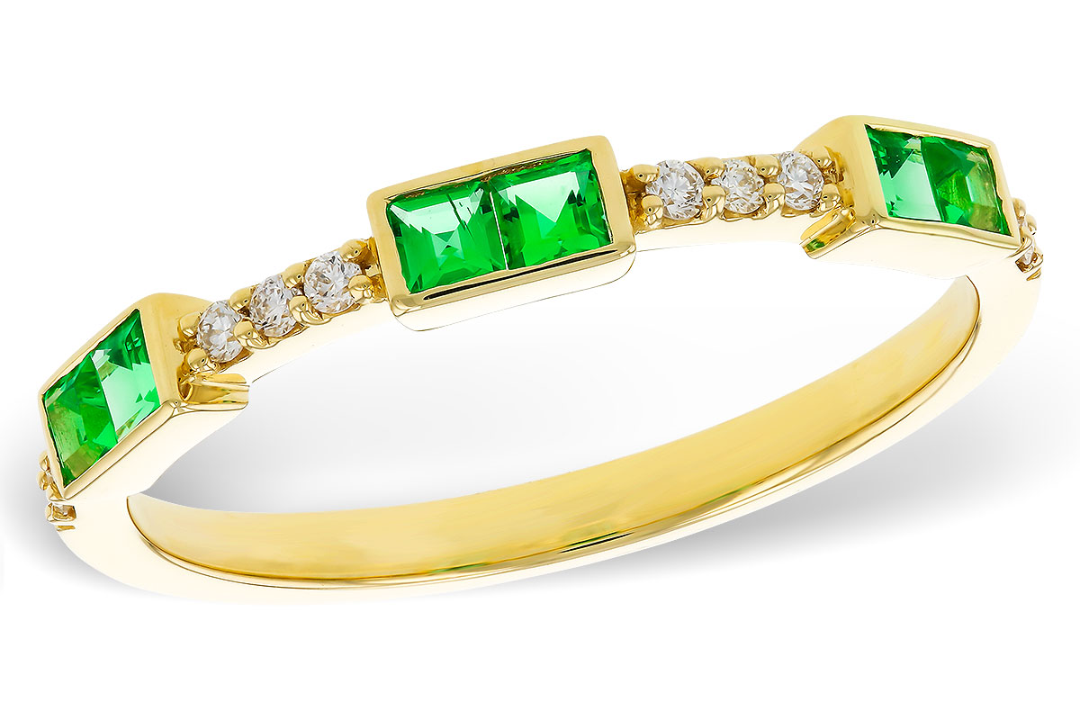 L329-69070: LDS WED RG .23 TW EMERALD .30 TGW