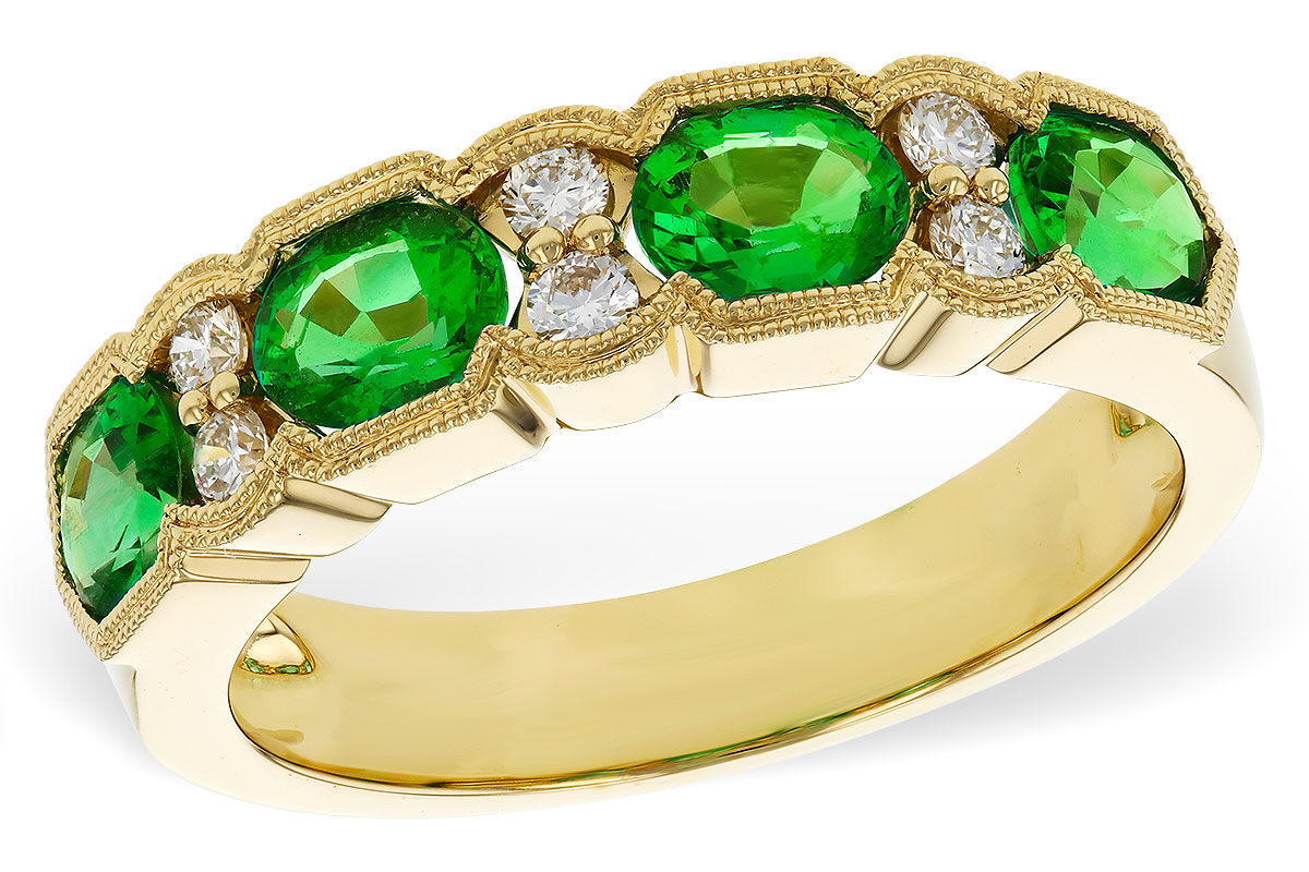 L329-71797: LDS WED RG 1.20 EMERALD 1.38 TGW (5x4MM EMER)