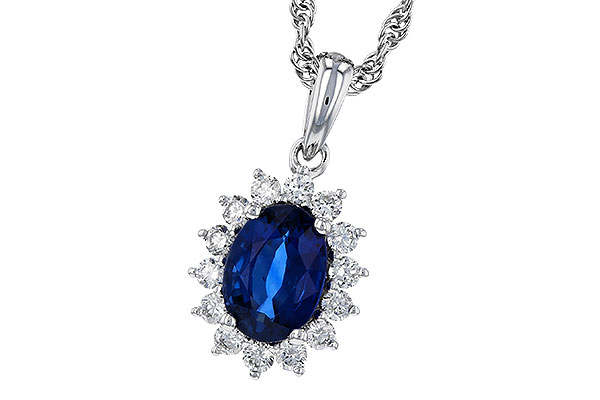 L329-71815: NECKLACE .85 SAPPHIRE 1.07 TGW (7x5MM SAPP)