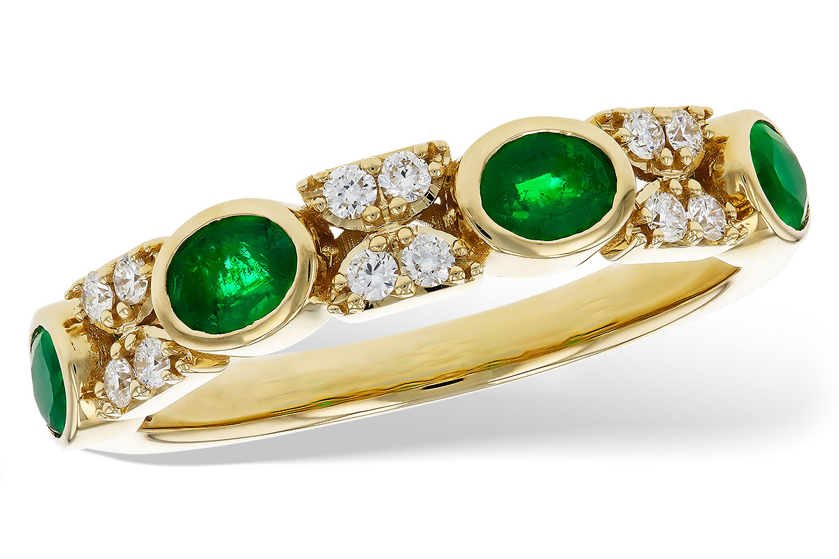 L330-55433: LDS WED RG .54 TW EMERALD .68 TGW