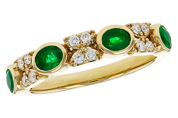 L330-55433: LDS WED RG .54 TW EMERALD .68 TGW