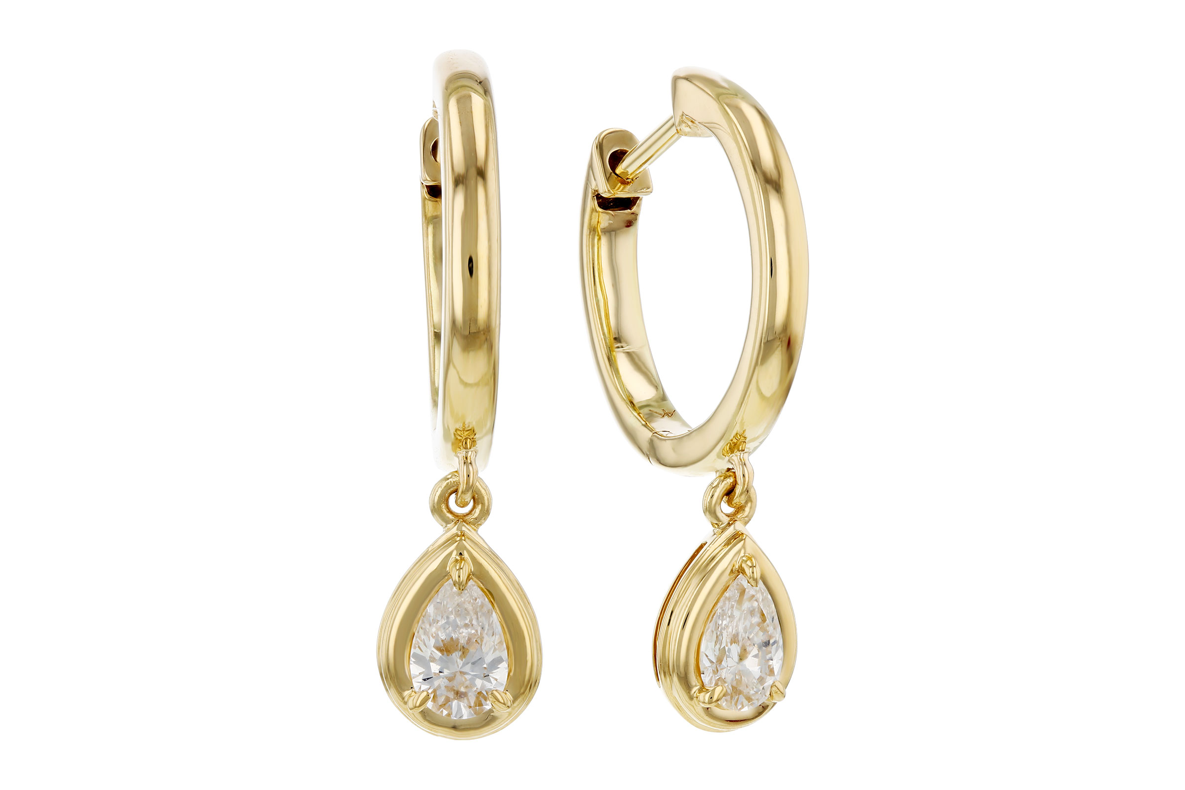L330-58106: EARRINGS .42 TW PEAR SHAPE DIAS