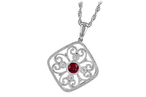 M241-48142: NECKLACE .28 RUBY .34 TGW