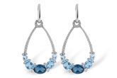 M243-30860: EARR 3.75 BLUE TOPAZ 4.17 TGW