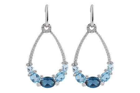 M243-30860: EARR 3.75 BLUE TOPAZ 4.17 TGW