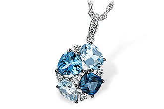 M244-19915: NECK 2.60 BLUE TOPAZ 2.70 TGW