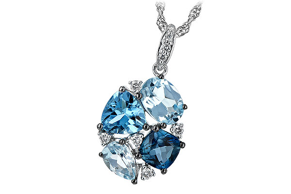 M244-19915: NECK 2.60 BLUE TOPAZ 2.70 TGW