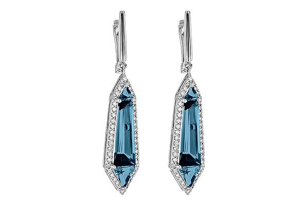 M245-12651: EARR 5.25 LONDON BLUE TOPAZ 5.67 TGW