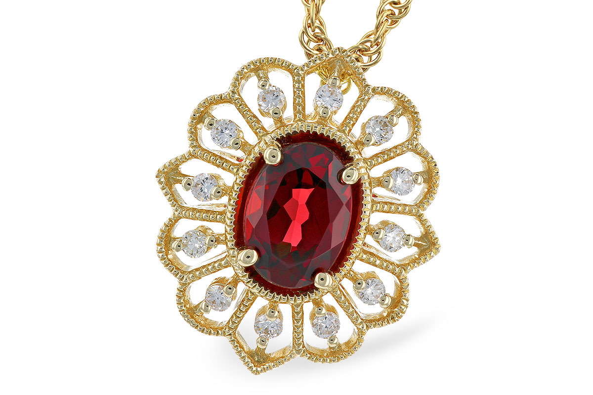 M328-76360: NECK .80 GARNET .92 TGW (7x5MM GAR)
