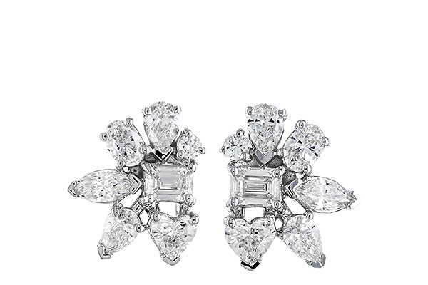 M328-79960: EARRINGS .90 TW FANCY CUT DIAS
