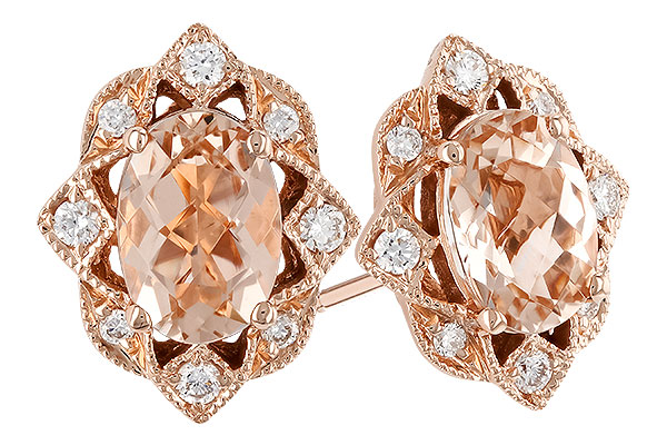 M328-79988: EARR .80 MORGANITE .89 TGW (6x4MM MORG)