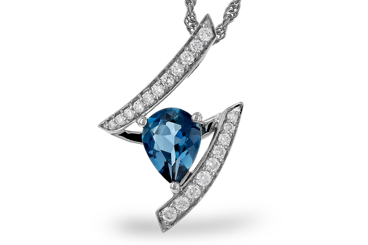 M329-65397: NECK 1.04 LONDON BLUE TOPAZ 1.23 TGW (8x6MM)