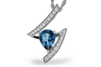 M329-65397: NECK 1.04 LONDON BLUE TOPAZ 1.23 TGW (8x6MM)