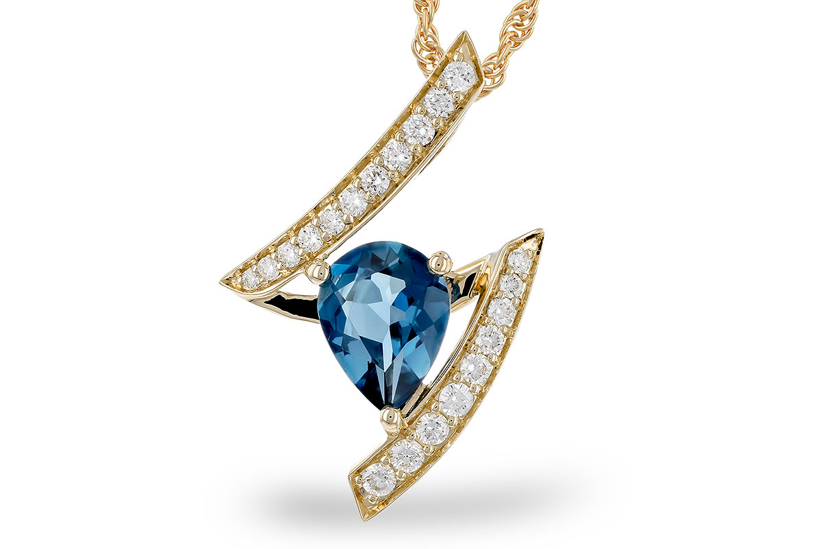 M329-65397: NECK 1.04 LONDON BLUE TOPAZ 1.23 TGW (8x6MM)