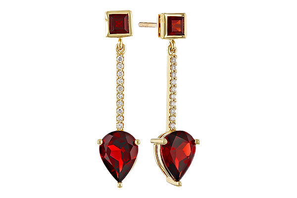 M329-66288: EARRINGS 2.70 TW GARNET 2.77 TGW
