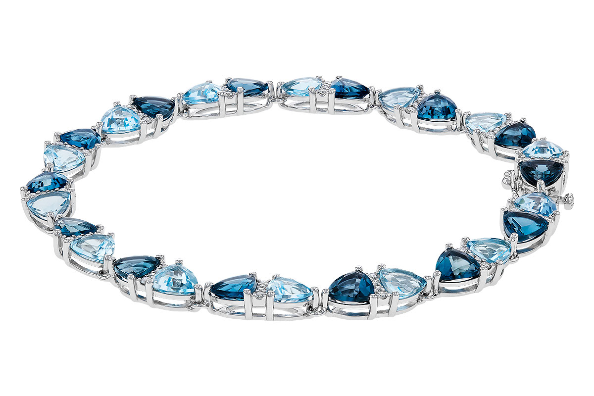 M329-66333: BRACELET 12.20 BLUE TOPAZ 12.50 TGW (7")