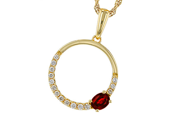 M329-67197: NECKLACE .26 RUBY .41 TGW