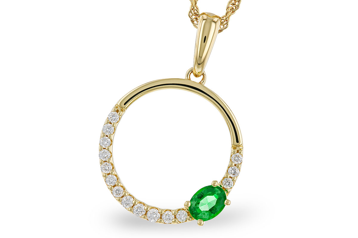 M329-67206: NECKLACE .19 EMERALD .34 TGW