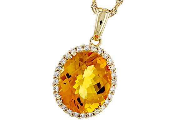 M329-67242: NECKLACE 3.85 CITRINE 4.07 TGW (12x10MM OV)