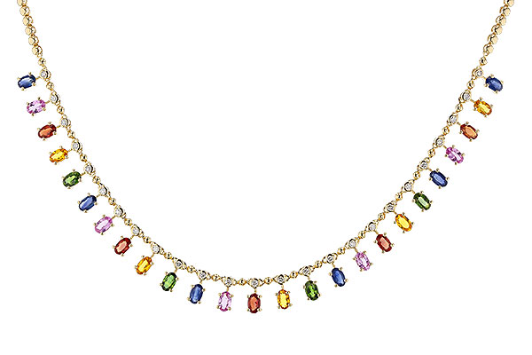 M329-68115: NECK 6.75 MULTI-COLOR SAPP 7.21 TGW (17.25")