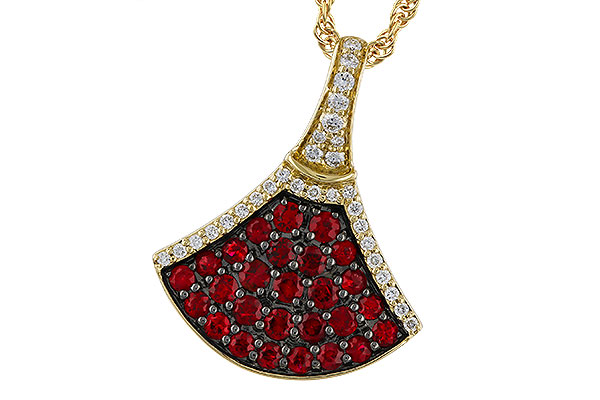 M329-68179: NECKLACE .69 TW RUBY .83 TGW