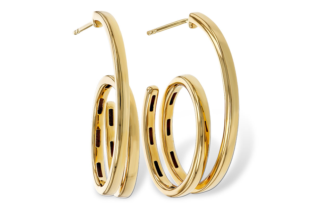 M329-69997: GOLD EARRINGS (30MM)